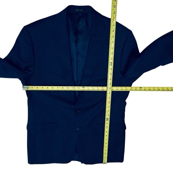 100% Wool Men’s 42L Lauren Ralph Lauren Blazer Navy Blue Modern Fit Coat Jacket - Picture 10 of 16
